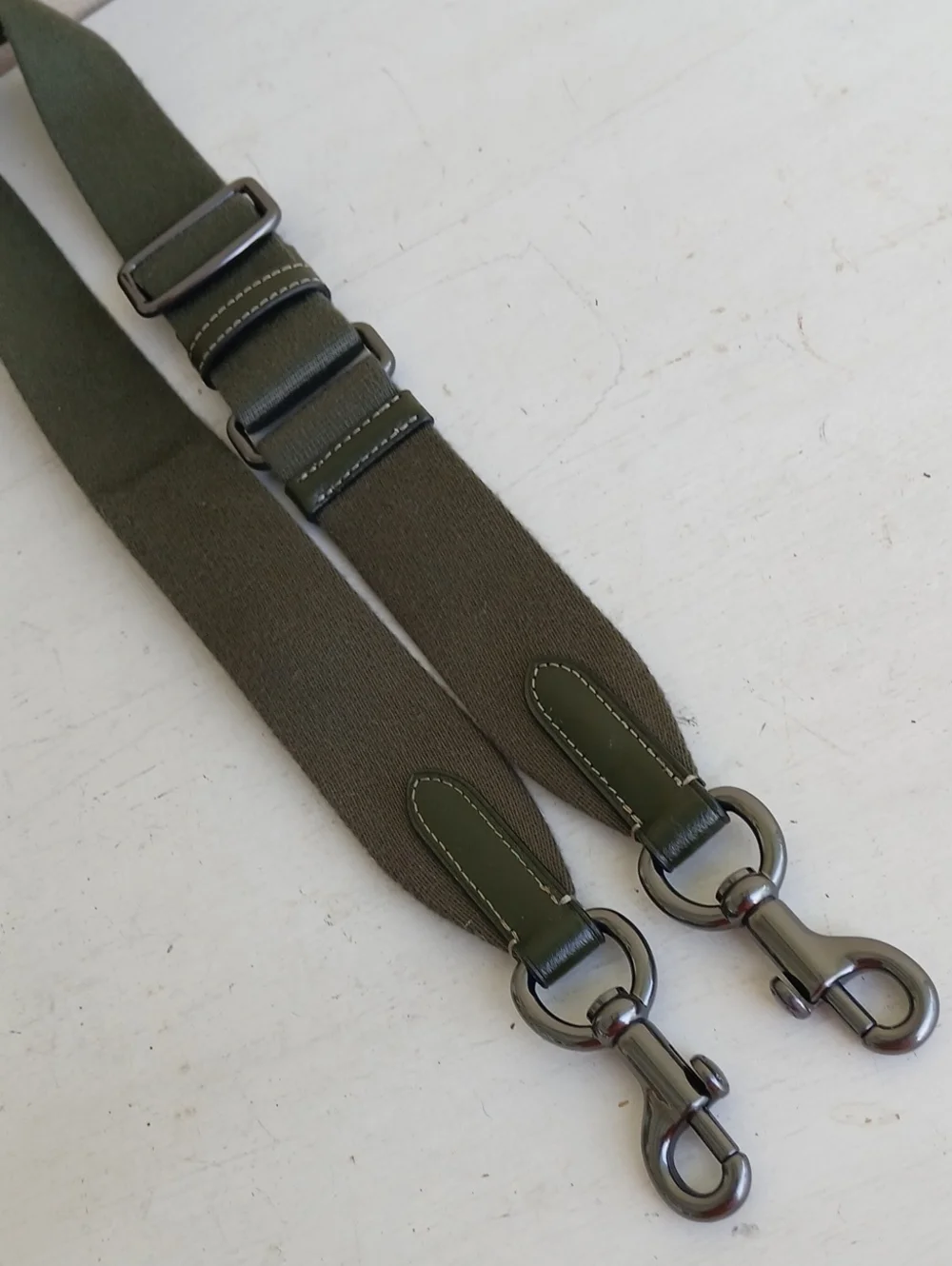 Coach Wide Webbing Strap Olive Green
